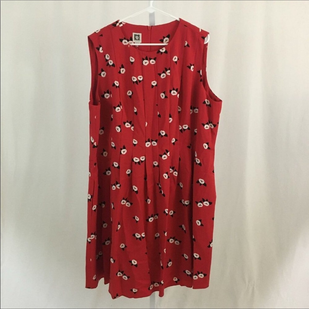 Anne Klein Red Poppy Dress